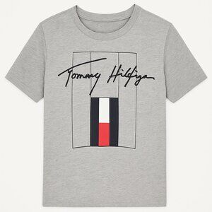 NWT- Tommy Hilfiger Boys Graphic Tee – Gray, Size 6,